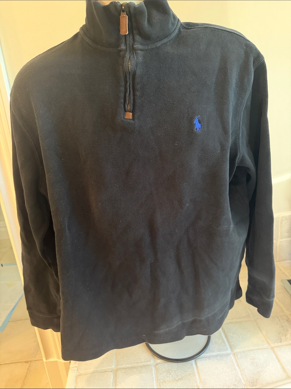 Ralph Lauren Black Quarter-Zip Sweatshirt